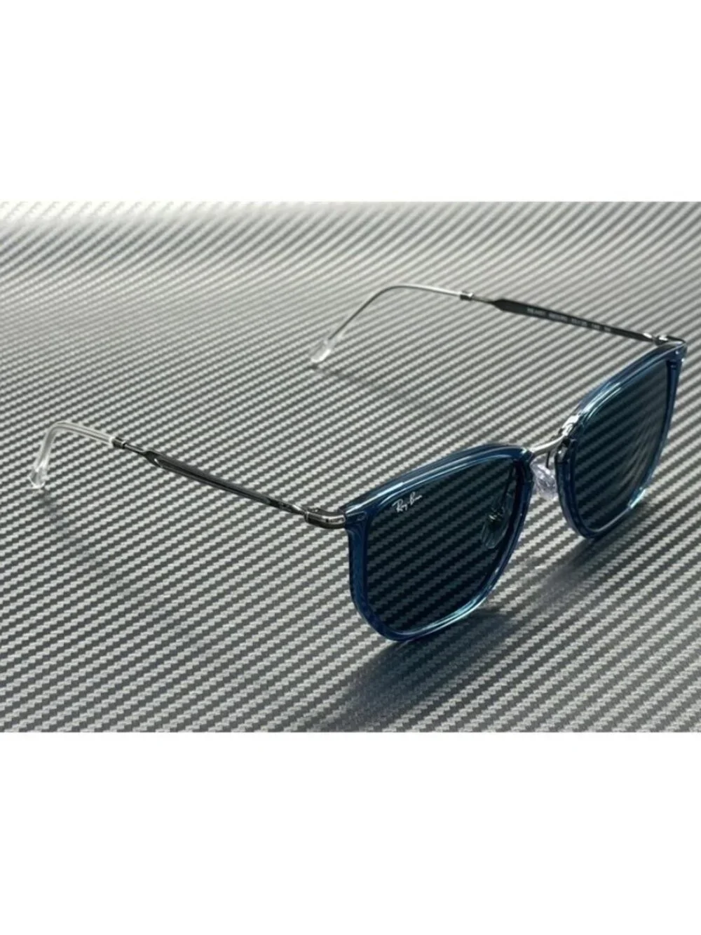 New Ray-Ban Men Transparent Blue Sunglasses 50-20-145